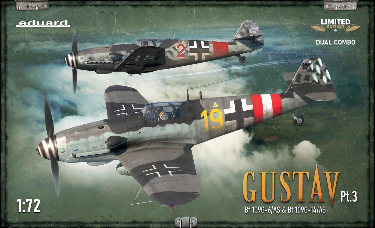 Eduard Gustav Pt. 3 Dual Combo (Bf 109G-6/AS & G-14/AS) – 1:72 Scale Limited Edition Plastic Model Kit