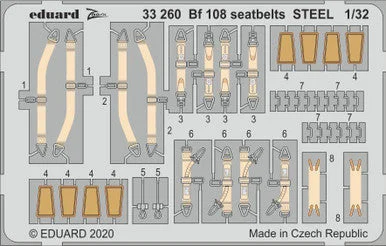 1/32 Eduard Bf 108 seatbelts STEEL