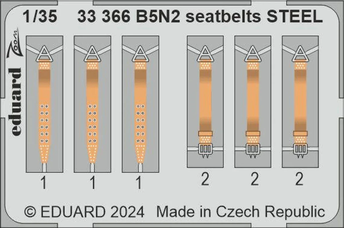 1/35 Eduard B5N2 seatbelts STEEL Zoom set