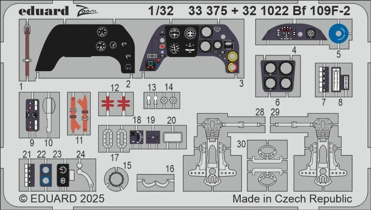 1/32 Eduard Bf 109F-2 Zoom set for HOBBY 2000 / HASEGAWA
