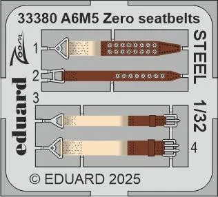 1/32 Eduard A6M5 Zero seatbelts STEEL