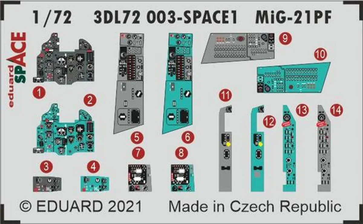 1/72 Eduard MiG-21PF for Eduard