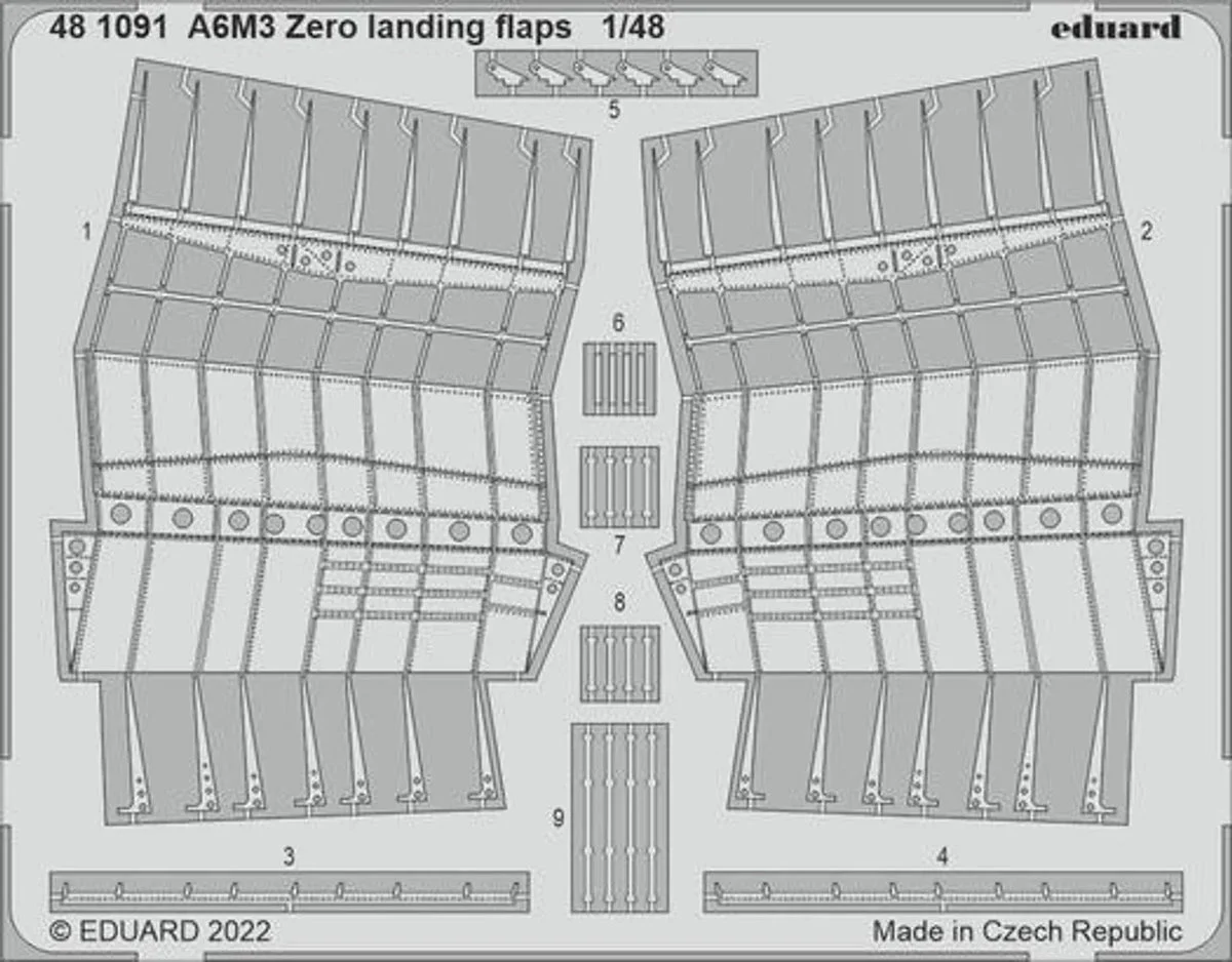 1/48 Eduard A6M3 Zero landing flaps for Eduard
