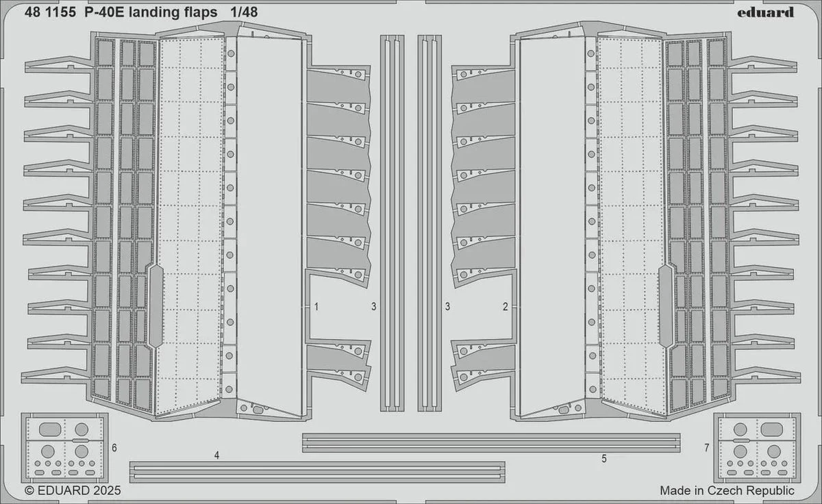1/48 Eduard P-40E landing flaps Photo Etch for EDUARD