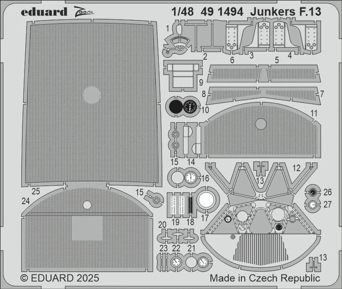 1/48 Eduard Junkers F.13 Photo Etch for MINIART