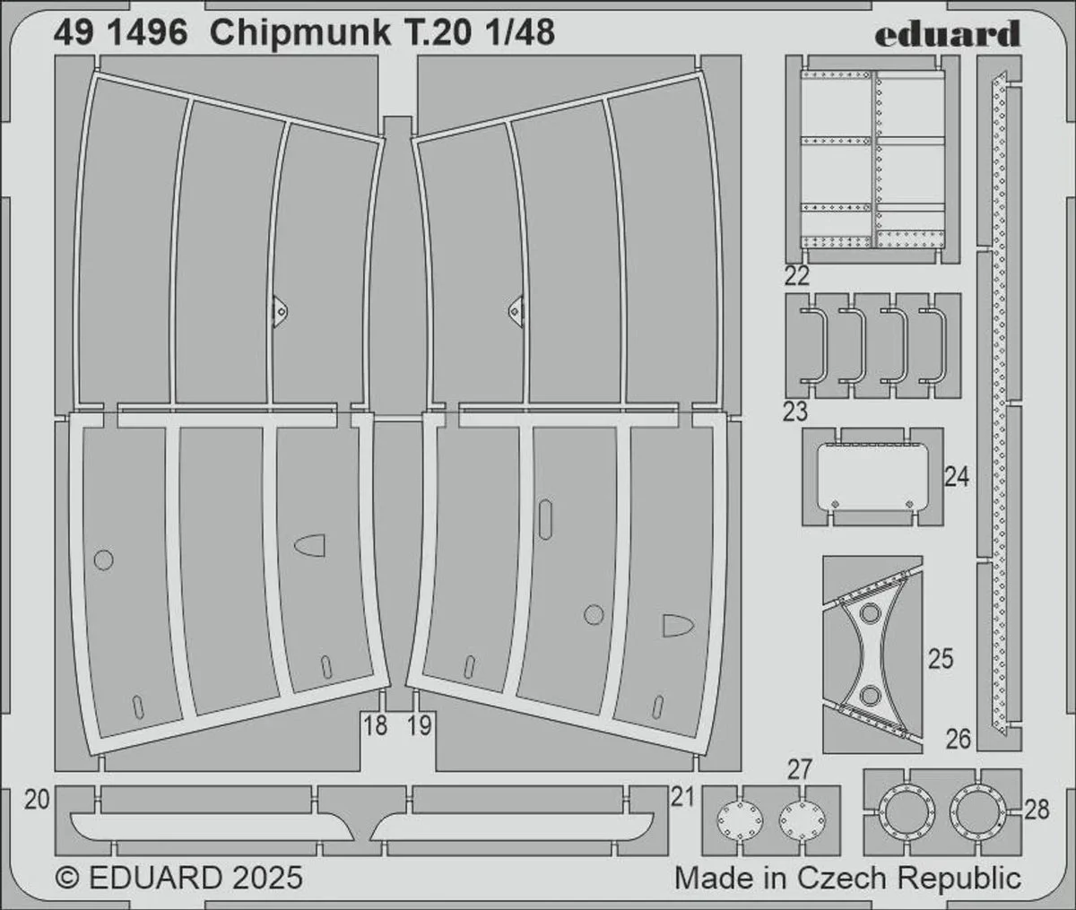 1/48 Eduard Chipmunk T.20 Photo Etch for AIRFIX