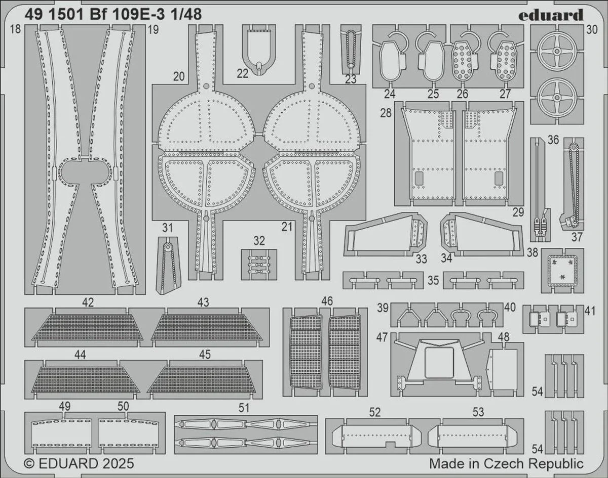 1/48 Eduard Bf 109E-3 Photo Etch for HOBBY BOSS