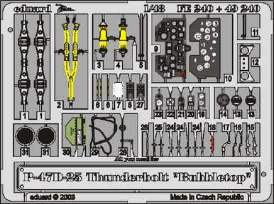 1/48 Eduard P-47D25 Thunderbolt Bubbletop for Tamiya (Pre-Painted)