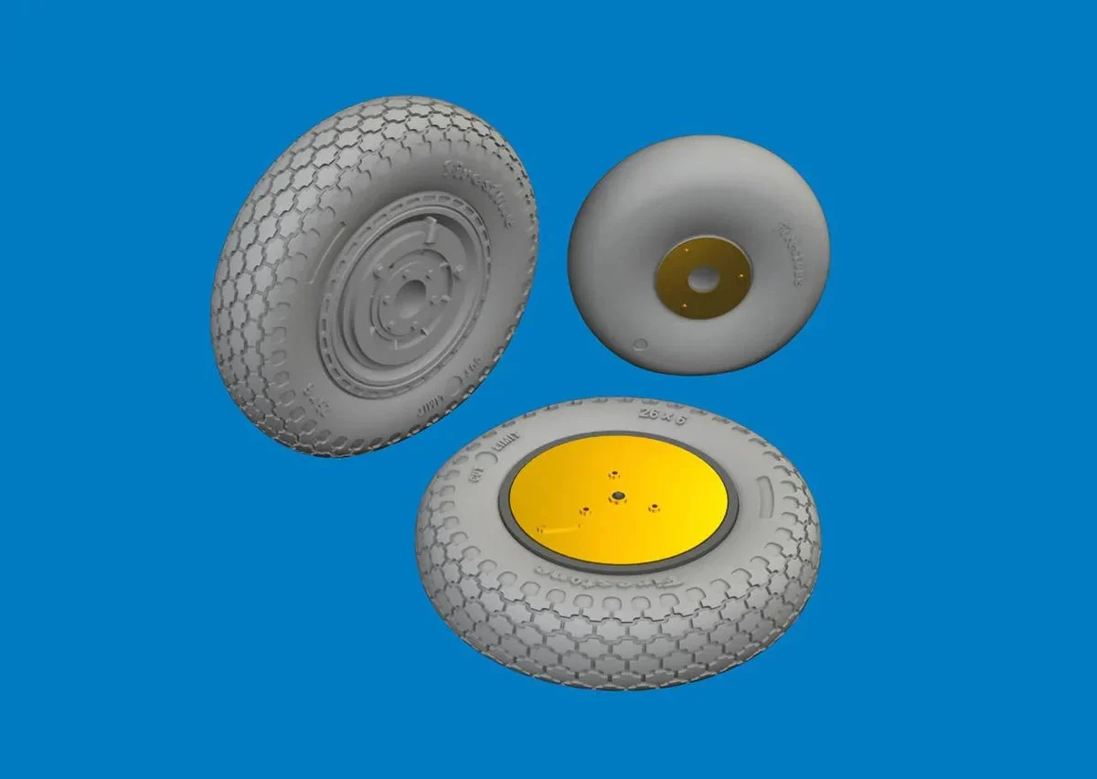 1/48 Eduard P-39 wheels early Brassin for ARMA HOBBY