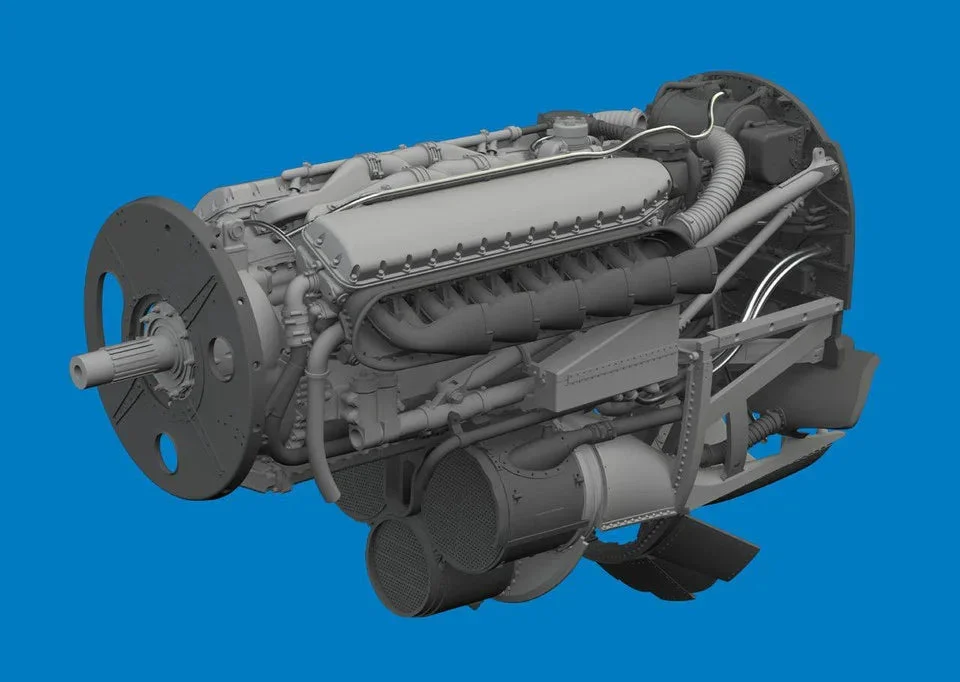 1/48 Eduard P-40E engine PRINT Brassin for EDUARD