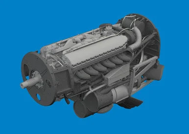 1/48 Eduard P-40N engine PRINT