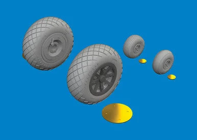 1/48 Eduard P-40N wheels diamond tread