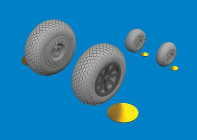 1/48 Eduard P-40N wheels cross tread