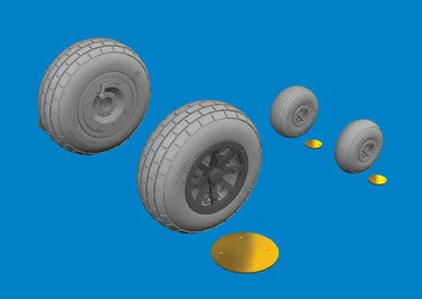1/48 Eduard P-40N wheels block tread