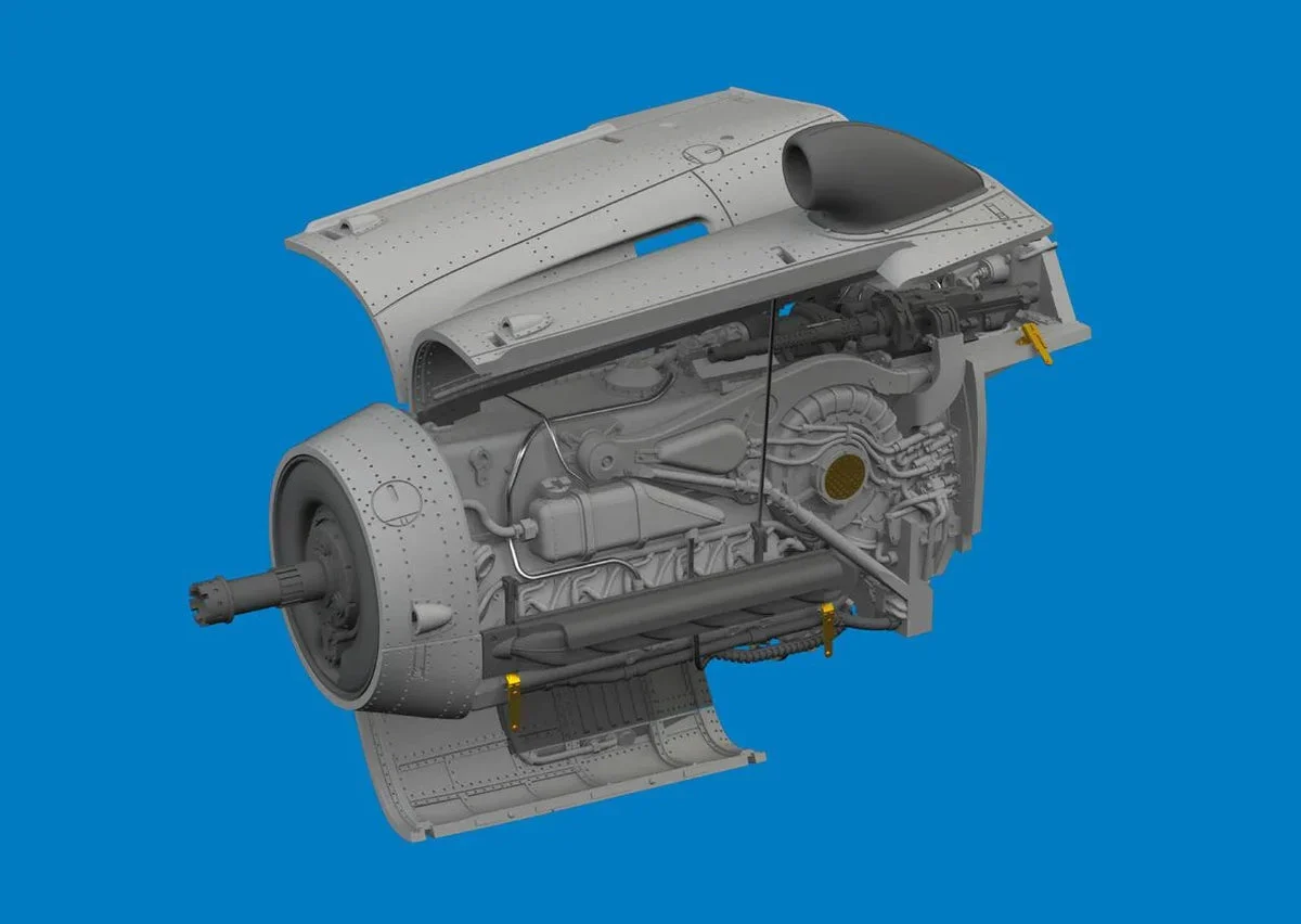 1/72 Eduard Bf 109G-10 Erla engine PRINT Brassin for EDUARD