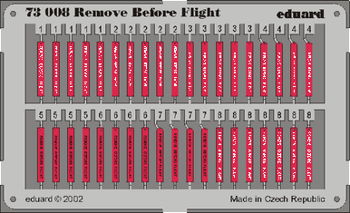 1/72 Eduard Remove Before Flight Tags (Pre-Painted)
