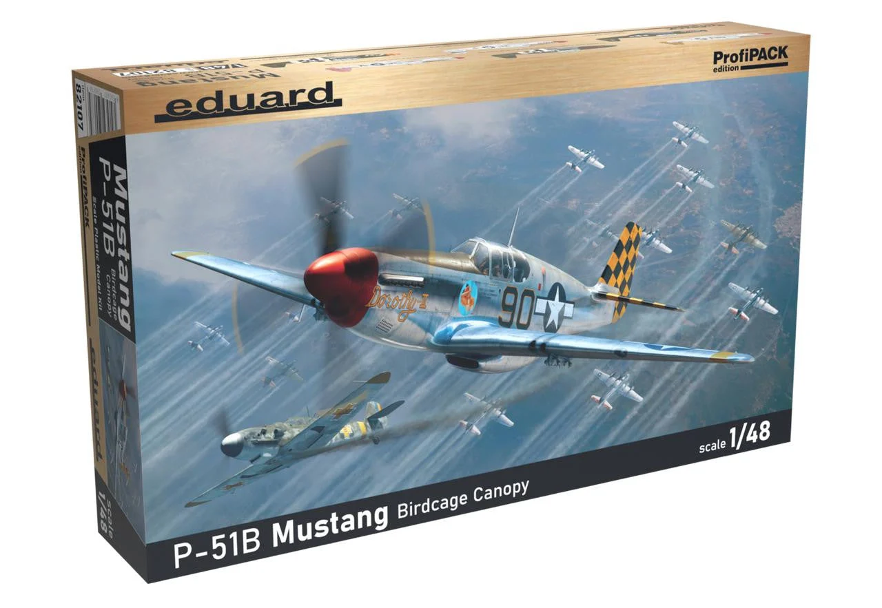 Eduard P-51B Mustang “Birdcage Canopy” ProfiPACK – 1:48 Scale Plastic Model Kit