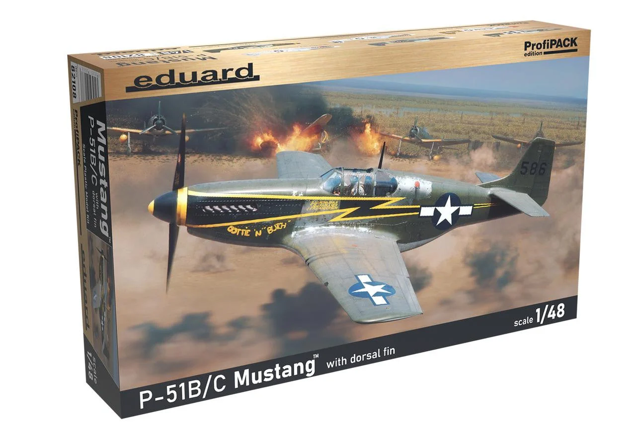Eduard P‑51B/C Mustang w/ Dorsal Fin ProfiPACK – 1:48 Scale Plastic Model Kit