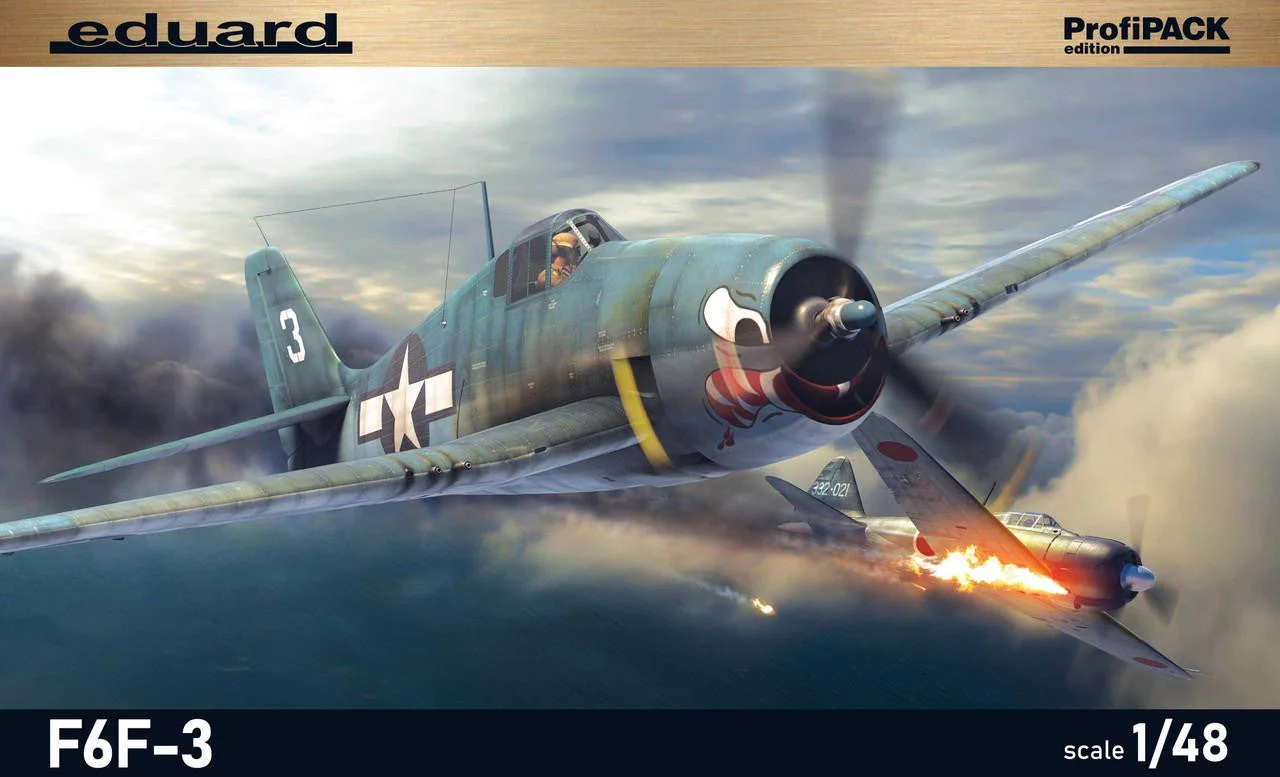 Eduard 1/48 Eduard F6F-3 Hellcat Profipack Plastic Model Kit