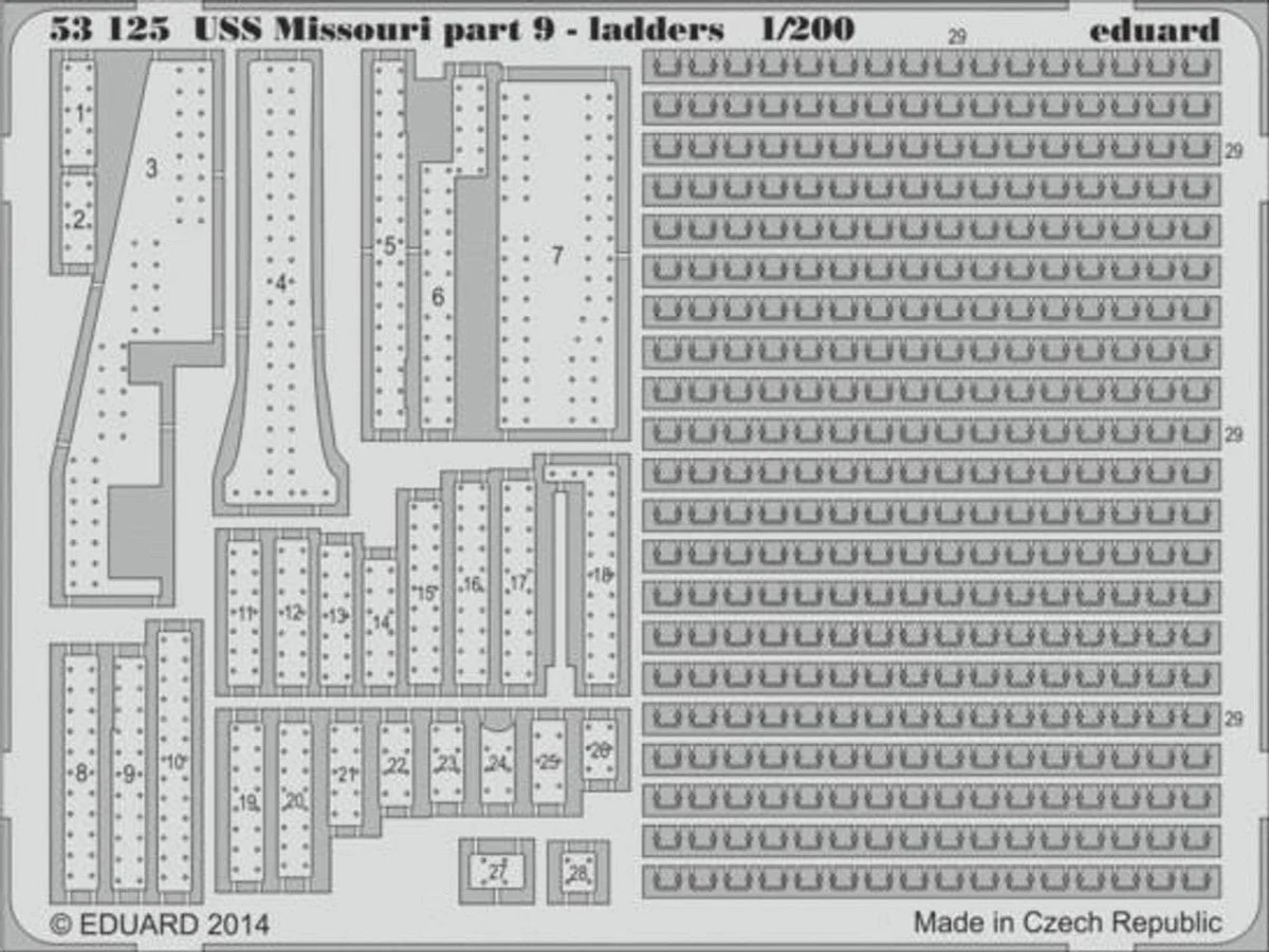 Eduard 1/200 Eduard USS Missouri Ladders Pt.9 for TRP