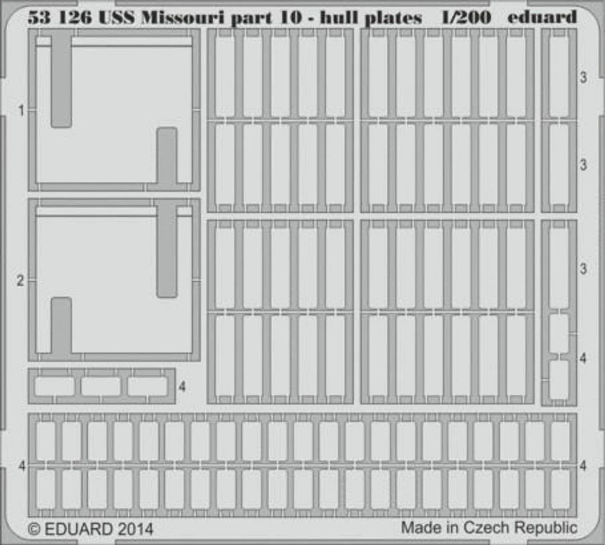 Eduard 1/200 Eduard USS Missouri Pt.10 Hull Plates for TRP