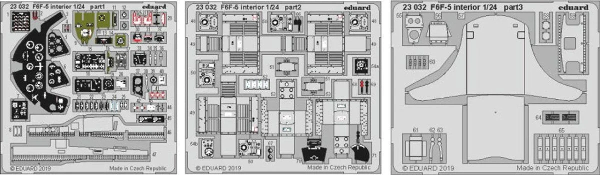 Eduard 1/24 Eduard F6F-5 Hellcat Interior for AIR
