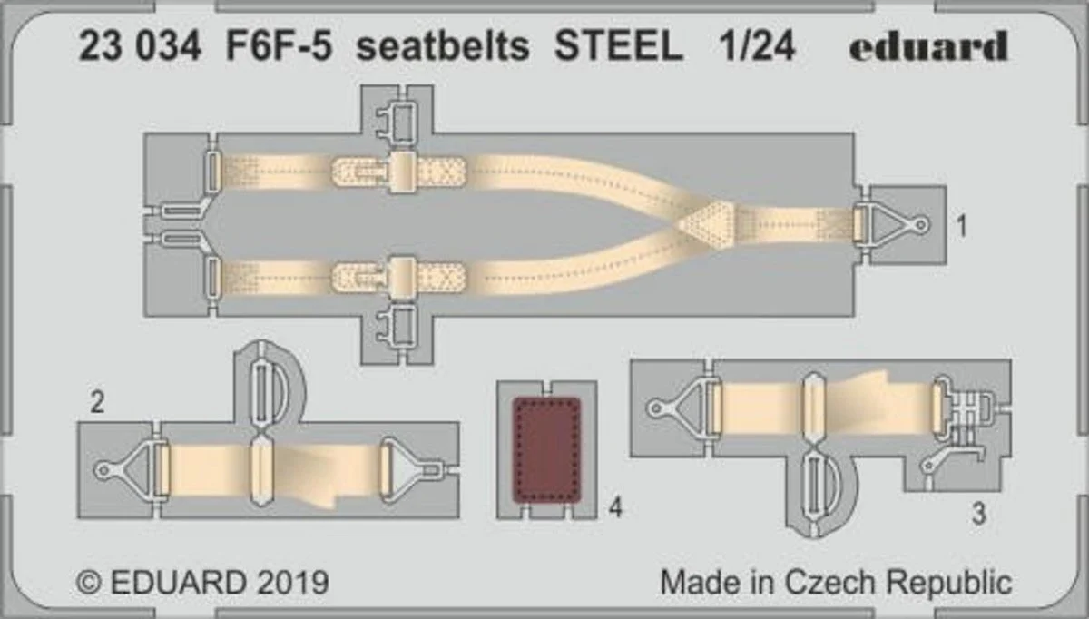 Eduard 1/24 Eduard Seatbelts F6F-5 Hellcat Steel for AIR