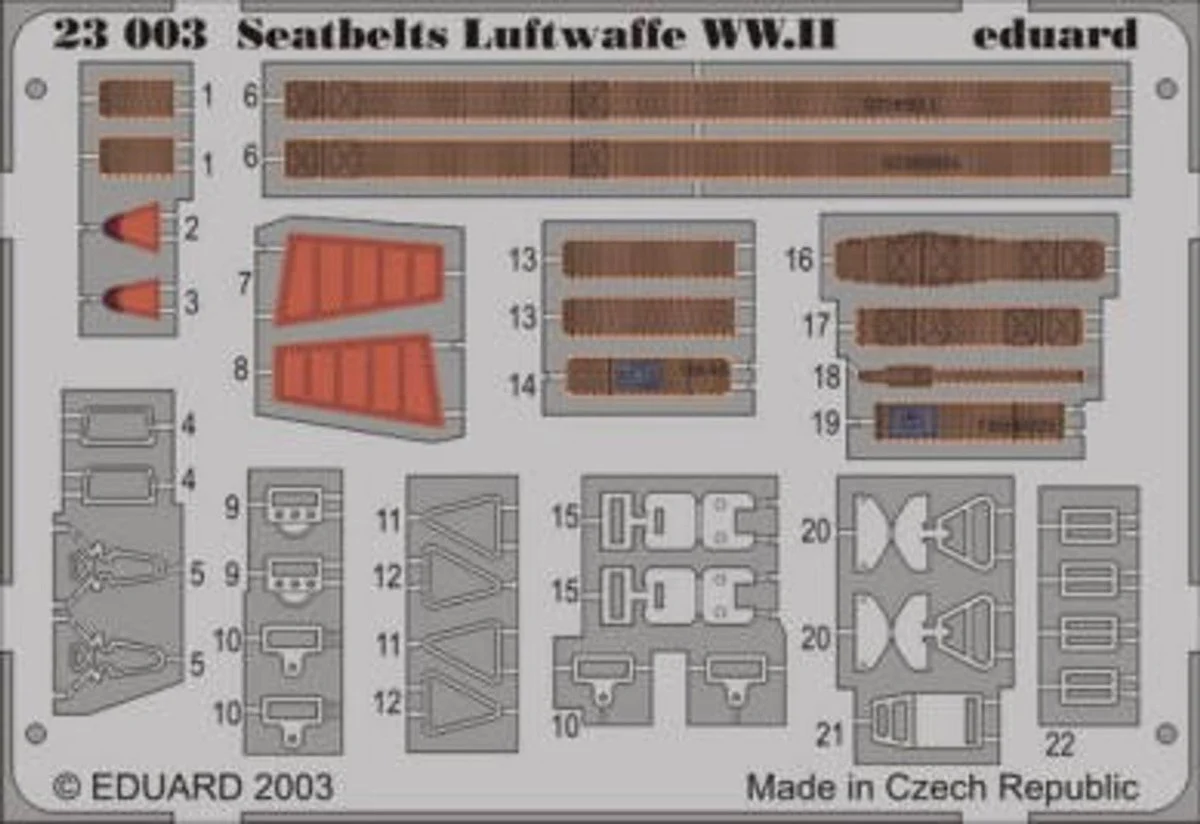 Eduard 1/24 Eduard Seatbelts Luftwaffe WWII (Pre-Painted)