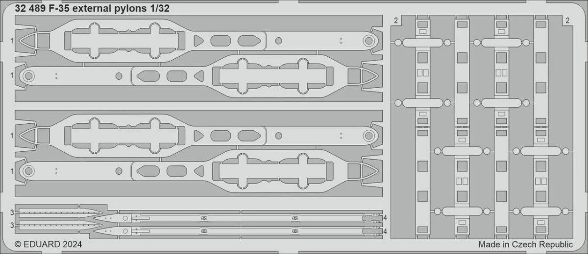 Eduard 1/32 Eduard F-35 external pylons Photo etched set