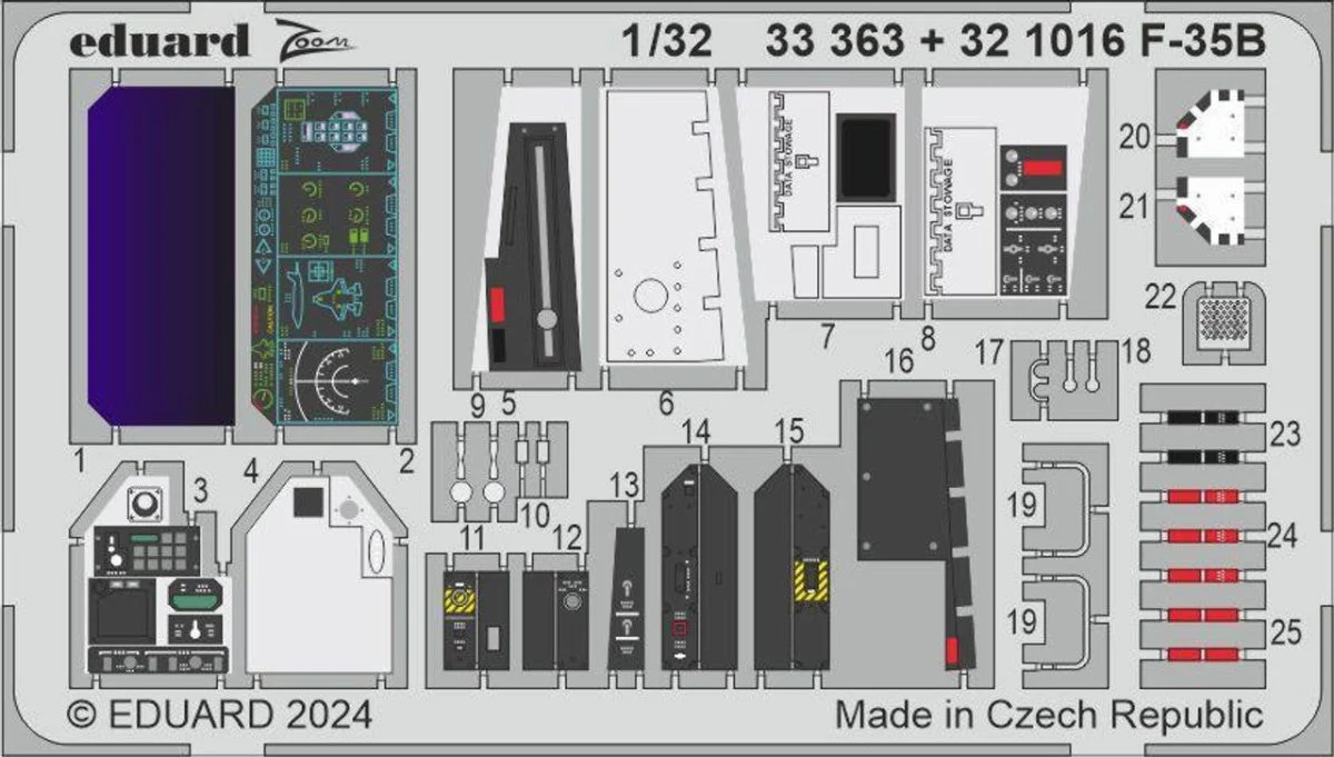 Eduard 1/32 Eduard F-35B 321016 Photo etched set