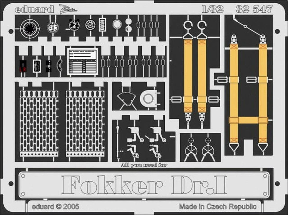 Eduard 1/32 Eduard Fokker Dr I for ROD (Pre-Painted)