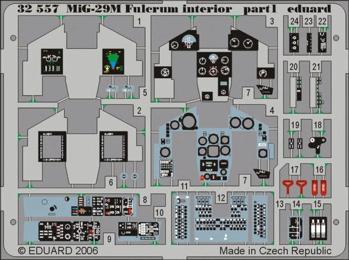 Eduard 1/32 Eduard Mig29M Fulcrum Interior for TRP (Pre-Painted)
