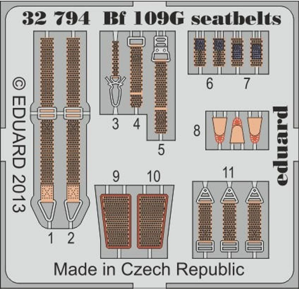 Eduard 1/32 Eduard Seatbelts Bf109G for RMG (Pre-Painted)