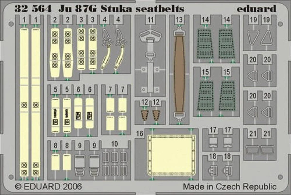 Eduard 1/32 Eduard Seatbelts Ju87F Stuka for HSG (Pre-Painted)