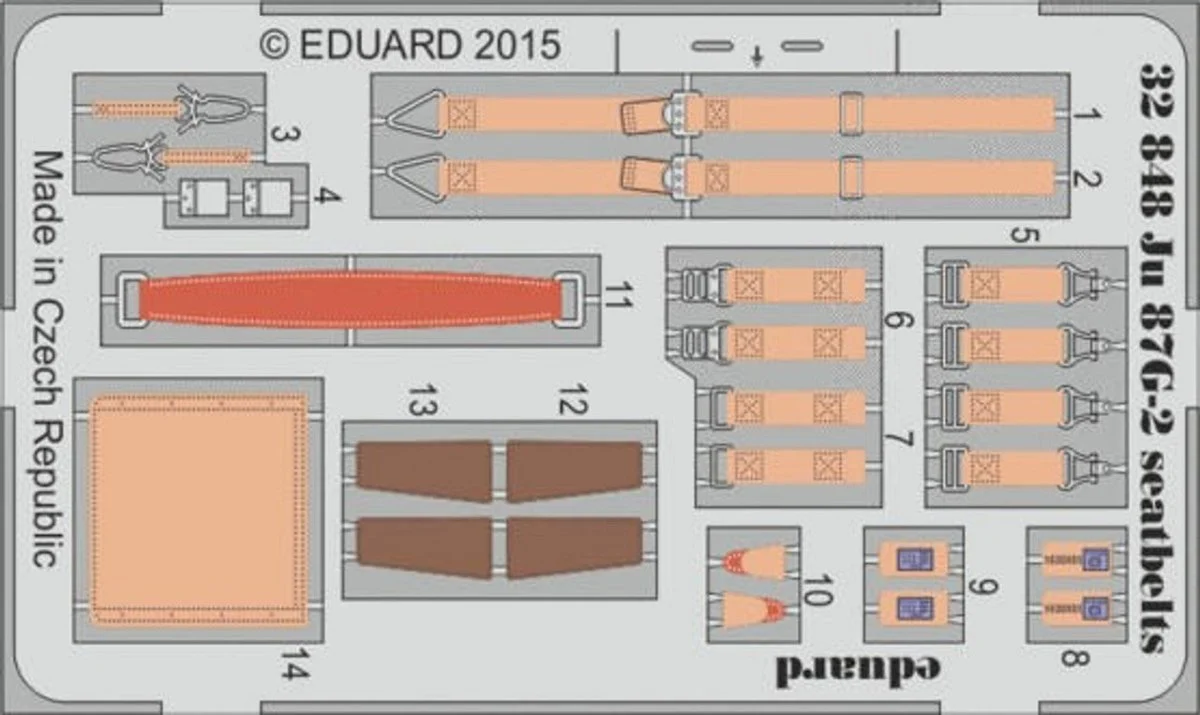 Eduard 1/32 Eduard Seatbelts Ju87G2f or TRP (Pre-Painted)