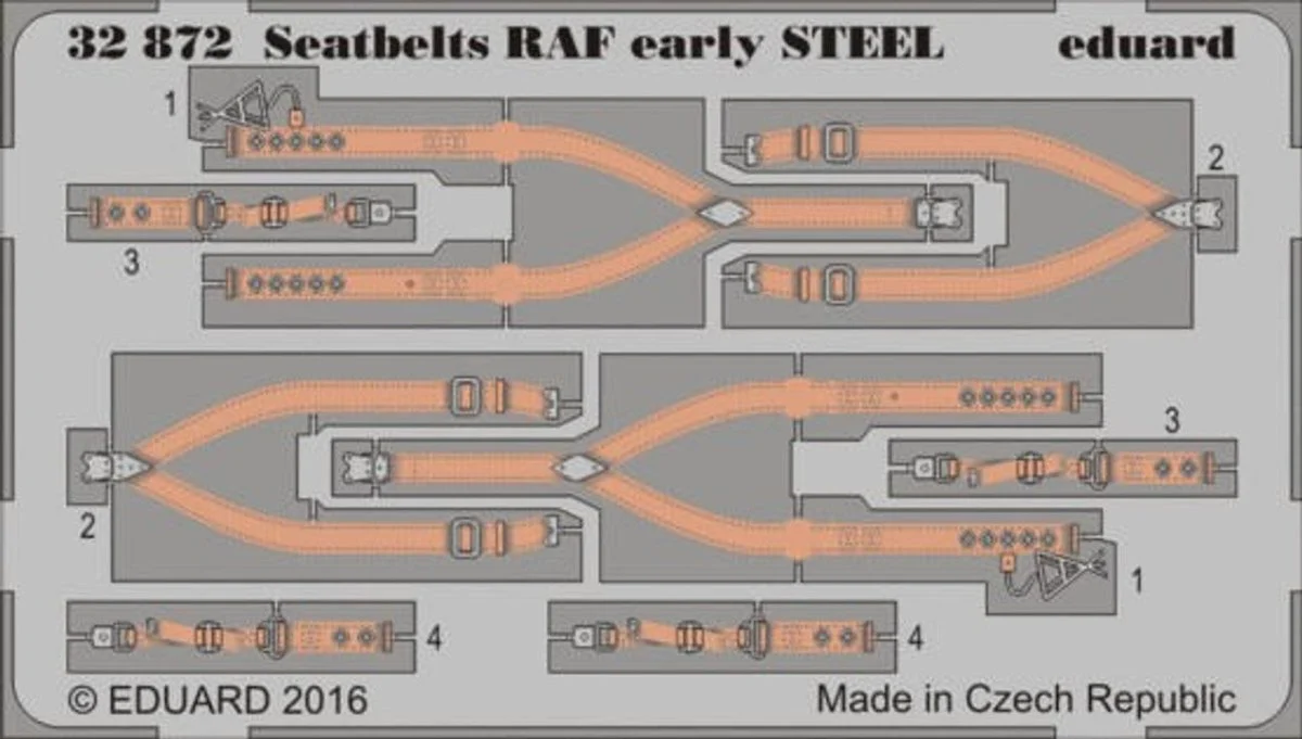 Eduard 1/32 Eduard Seatbelts RAF Early Steel (Pre-Painted)