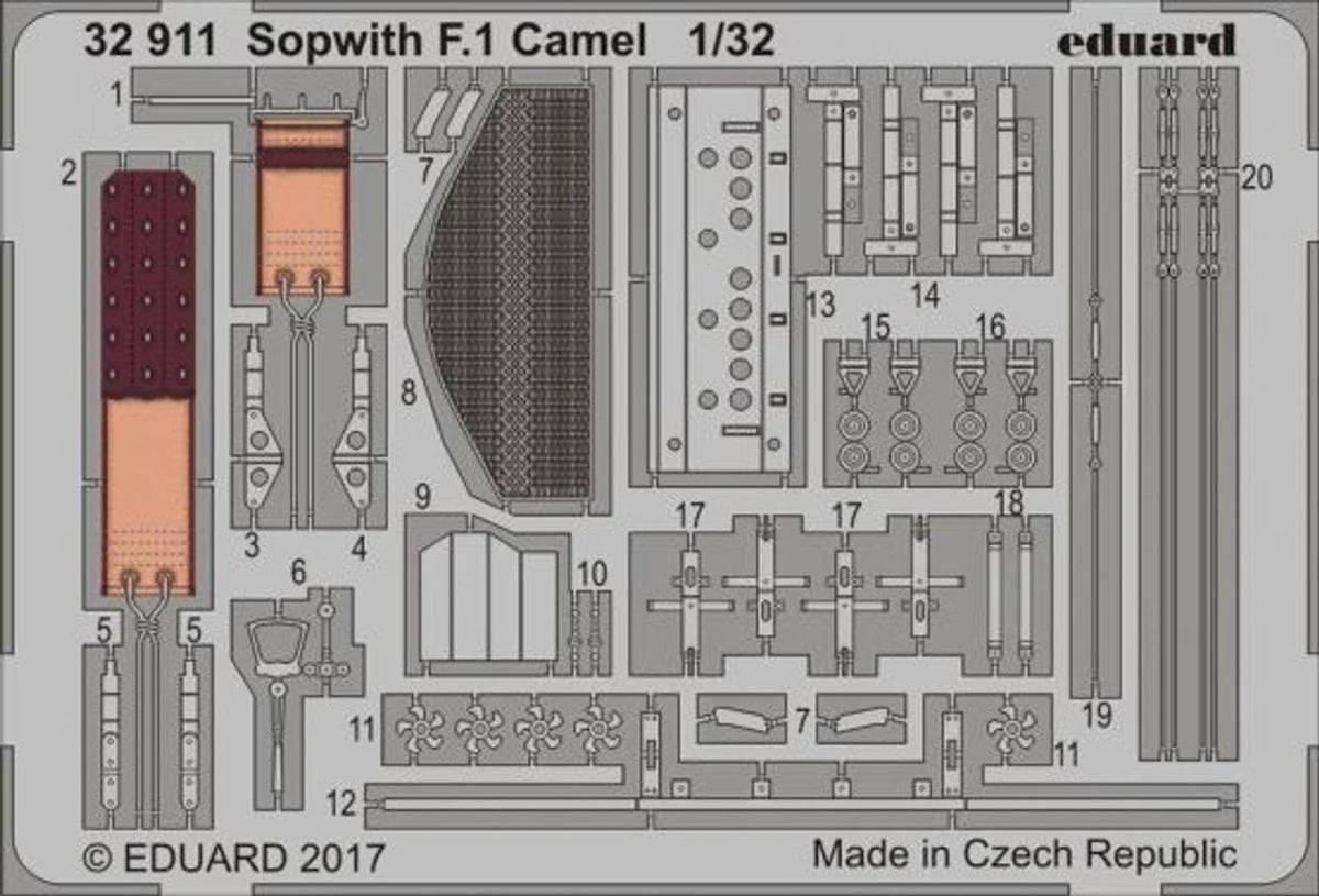 Eduard 1/32 Eduard Sopwith F1 Camel for Wingnut Wings (Pre-Painted)