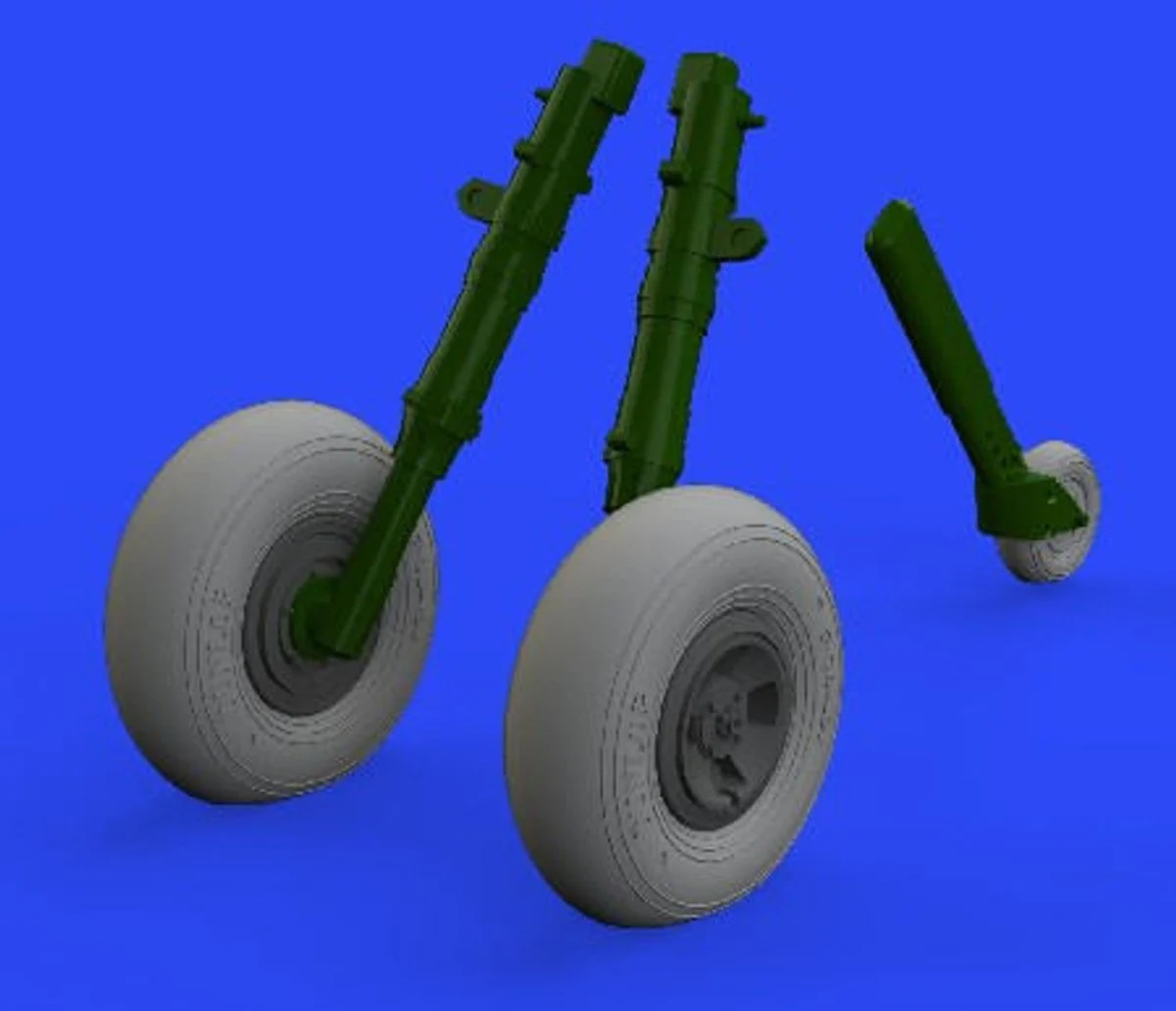 Eduard 1/32 Eduard Spitfire Mk IX Wheels 4-Spoke w/Smooth Tire for TAM (Decals & Resin)