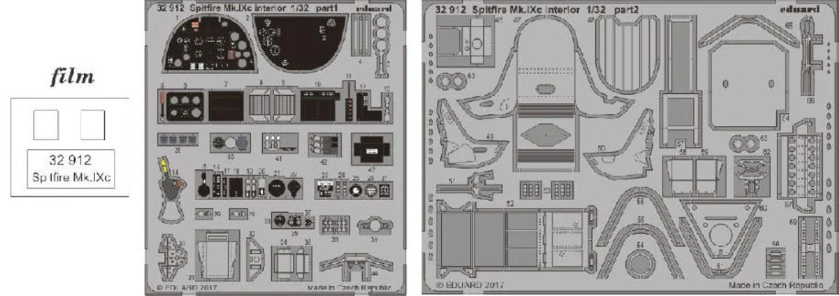 Eduard 1/32 Eduard Spitfire Mk IXc Interior for RMG (Pre-Painted)