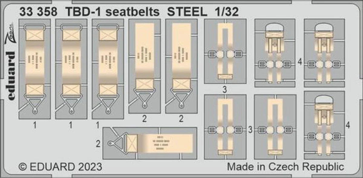 Eduard 1/32 Eduard TBD-1 seatbelts STEEL