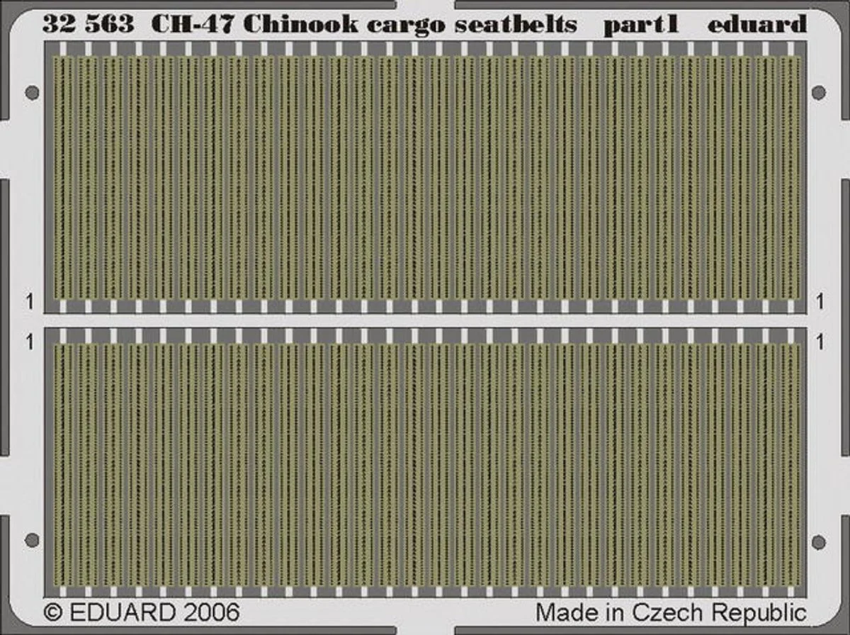 Eduard 1/35 Eduard Seatbelts CH47A Chinook Cargo for TRP (Pre-Painted)
