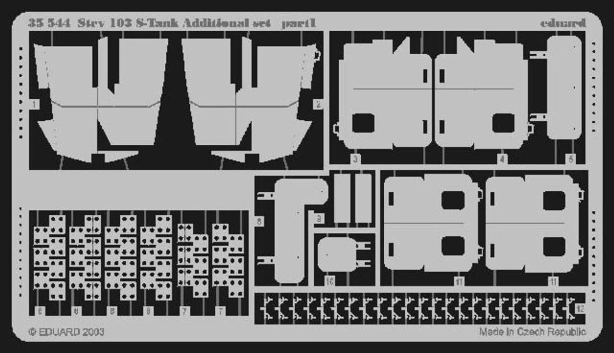 Eduard 1/35 Eduard Strv 103 S-Tank Additional Set for TRP