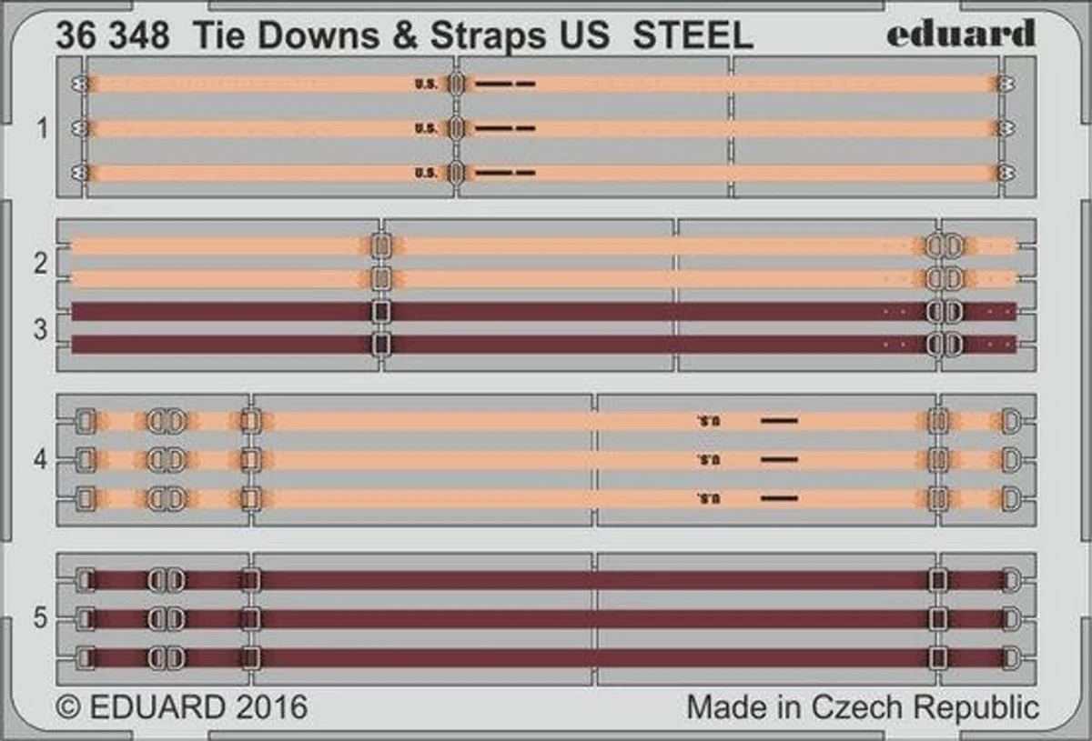 Eduard 1/35 Eduard Tie Downs & Straps US Steel (Pre-Painted)