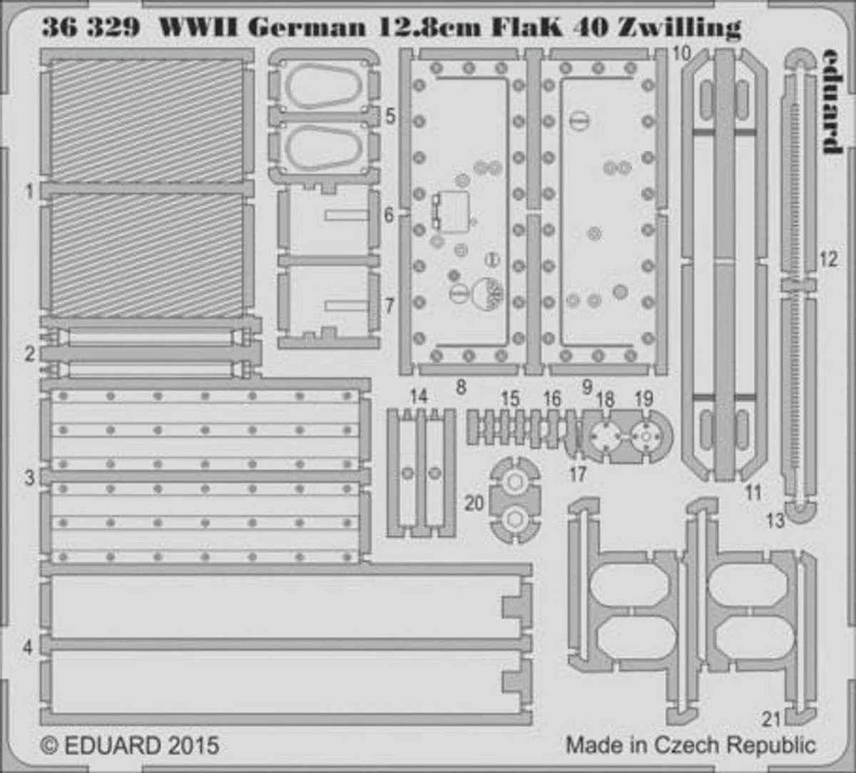 Eduard 1/35 Eduard WWII German 12.8cm Flak 40 Zwilling for TAK