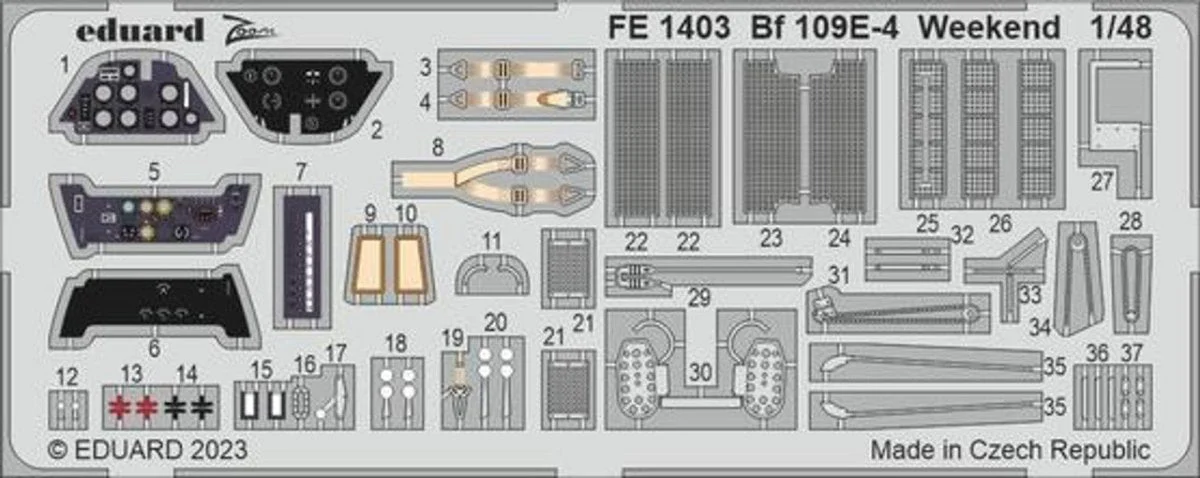 Eduard 1/48 Eduard Bf 109E-4 Weekend Zoom set