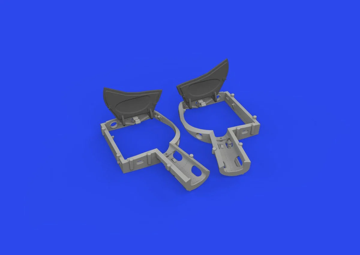 Eduard 1/48 Eduard Bf 109K-4 wheel bays PRINT Brassin