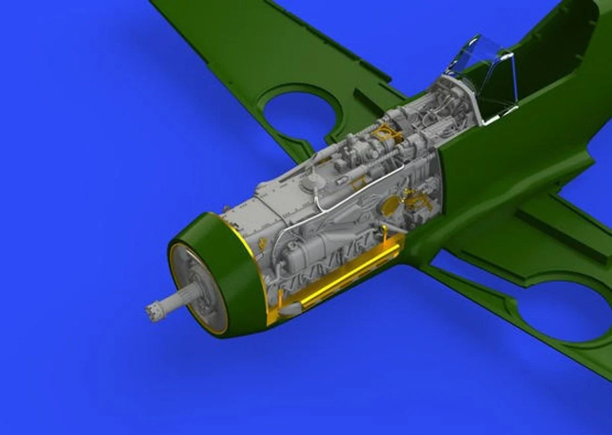 Eduard 1/48 Eduard Bf109F Engine & Fuselage Guns for EDU (PE & Resin)