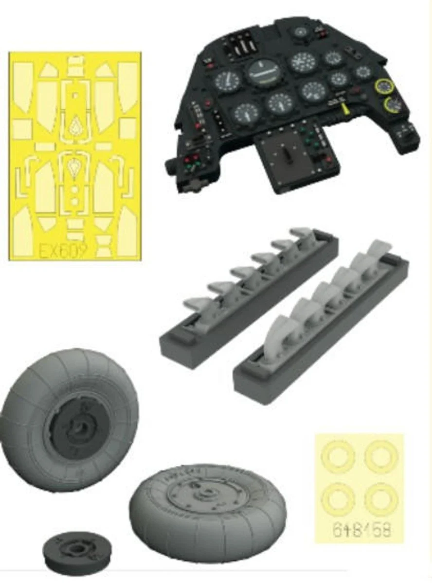 Eduard 1/48 Eduard Bf109G10 LooK w/Late Wheels for EDU (PE & Resin)