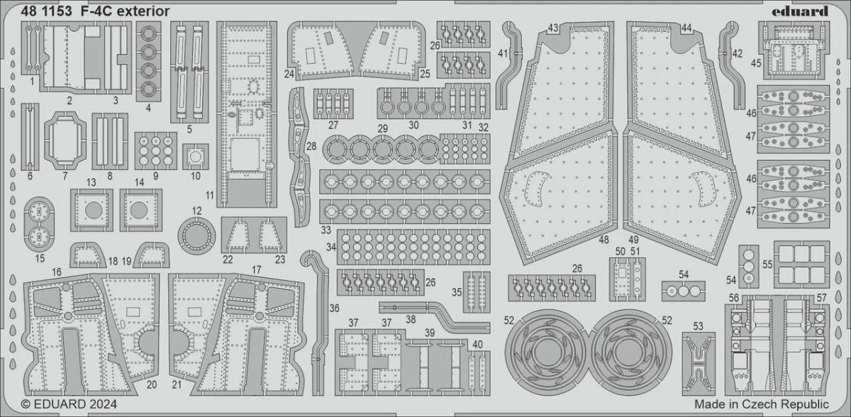 Eduard 1/48 Eduard F-4C exterior Photo Etch set for HOBBY 2000 / ACADEMY