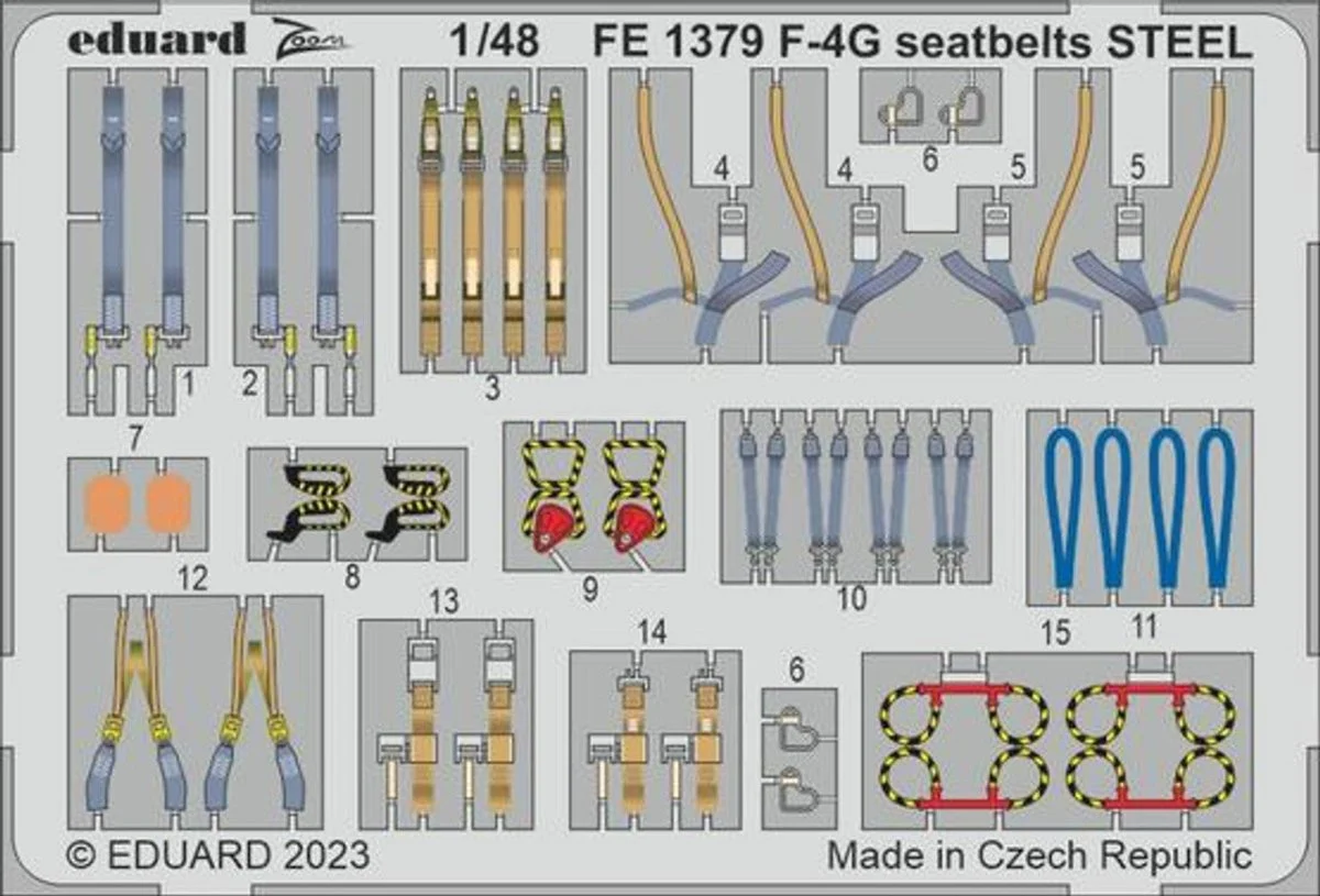 Eduard 1/48 Eduard F-4G seatbelts STEEL